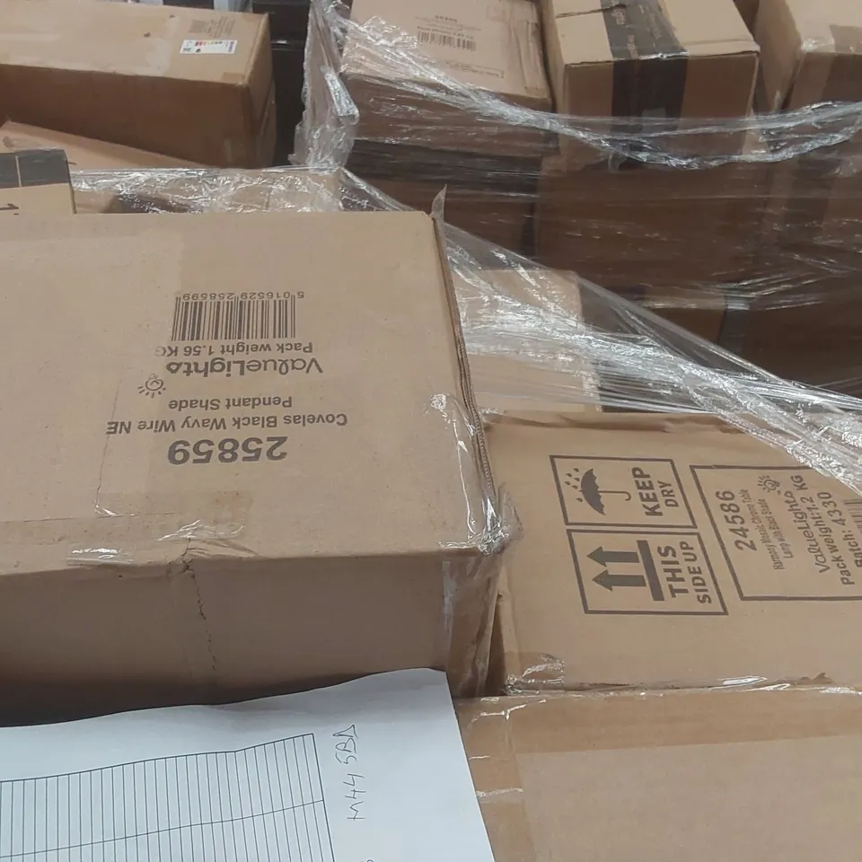 PALLET CONTAINING A LARGE QUANTITY OF ASSORTED LIGHTING PRODUCTS