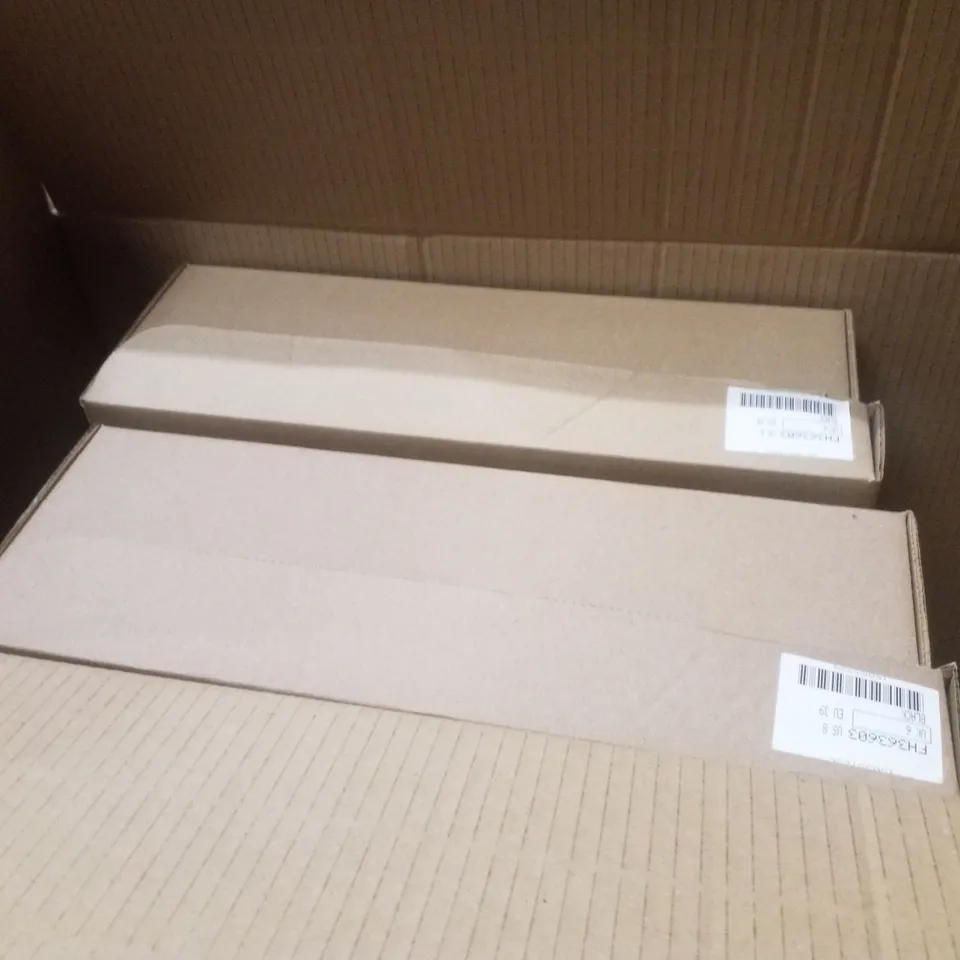 BOX CONTAINING APPROXIMATELY 2 PAIRS OF BRAND NEW SIMPLY BE BLACK BREENER WIDE LEATHER BOOTS - SIZE 6
