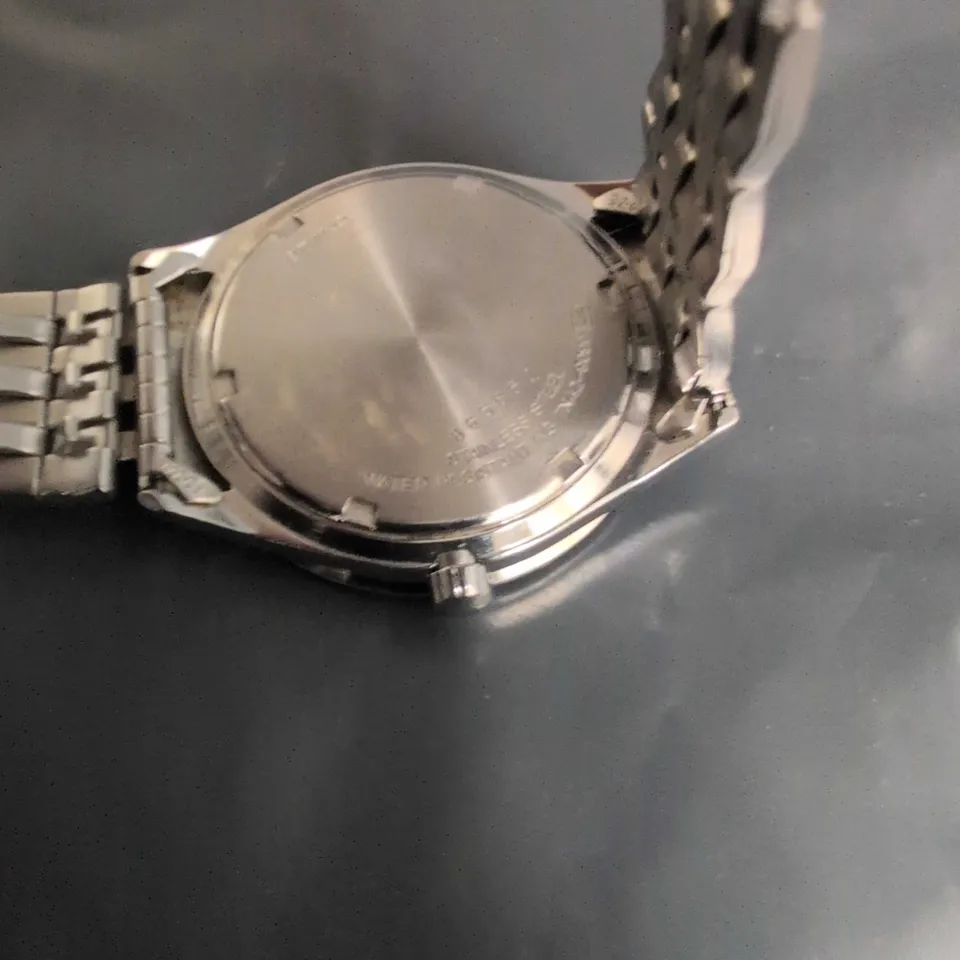 Seiko Stainless Steel Wristwatch with Red Dial