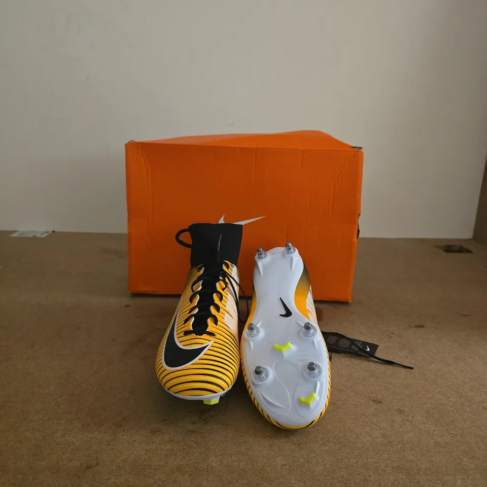 NIKE MERCURIAL FOOTBALL BOOTS – YELLOW/BLACK STRIPE UK 8