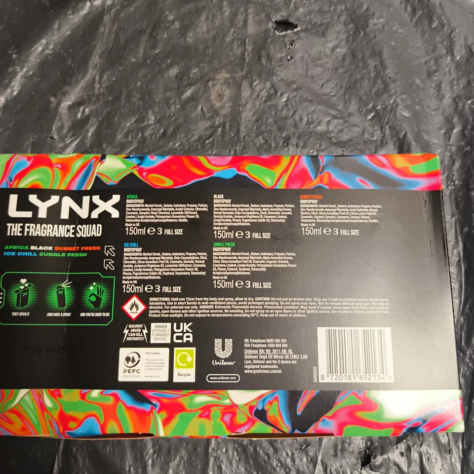 LYNX THE FRAGRANCE SQUAD GIFT SET – 5 X 150ML BODY SPRAYS