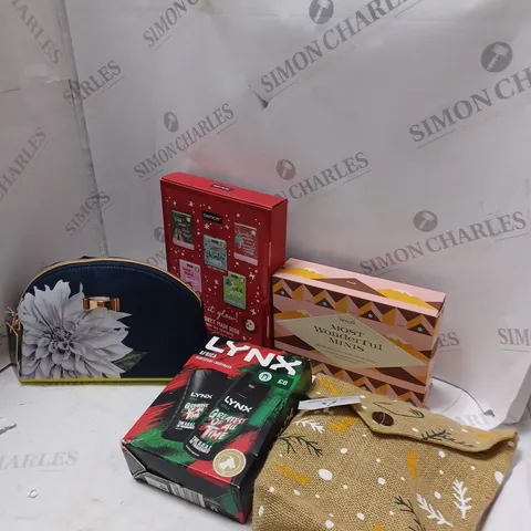 BOX OF APPROXIMATELY 5 ASSORTED BODYSPRAYS AND GIFT SETS TO INCLUDE TED BAKER, LYNX AND THE BODY SHOP