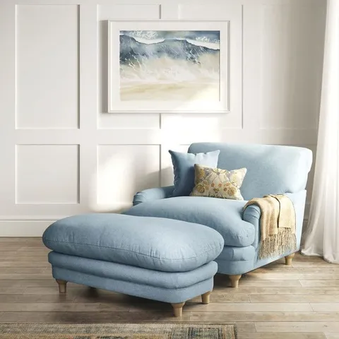 BOXED PLUMPTON ARMCHAIR IN DUCK EGG BLUE