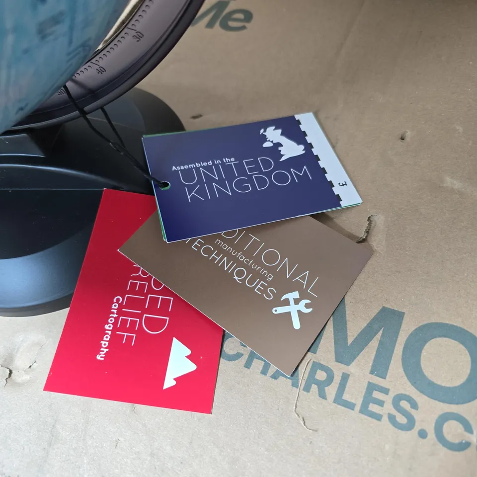 WORLD GLOBE ON BLACK STAND – DECORATIVE DESK GLOBE 