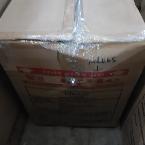 BOXED ROMANO DINING CHAIR IN GREY LINEN - SET OF 2 (1 BOX, MISSING LEGS, NO LEGS PRESENT)