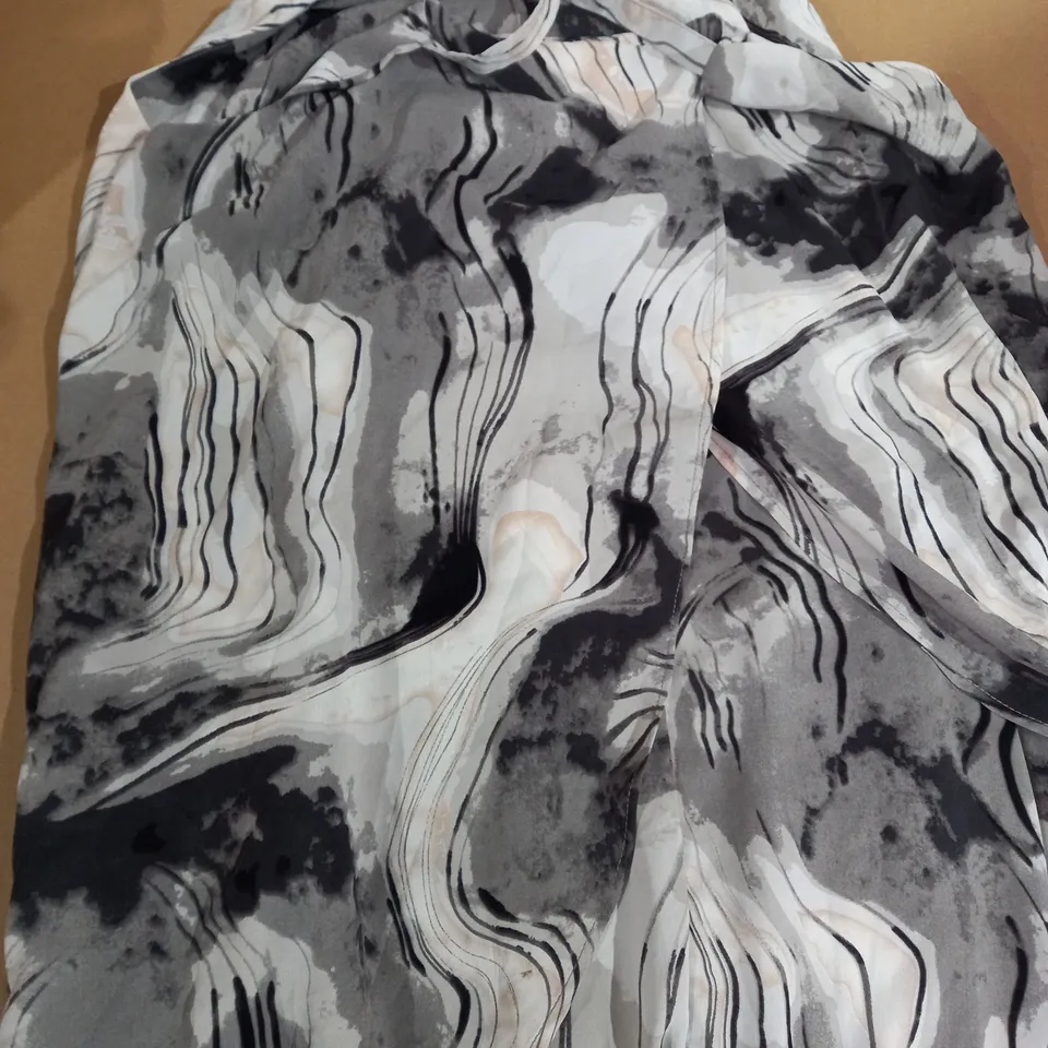 FRANK USHER SUN DRESS GREY ABSTRACT LARGE
