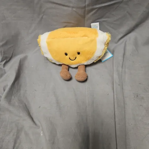 JELLYCAT AMUSEABLES PLUSH TOY – YELLOW WITH CREAM TRIM AND BROWN FEET