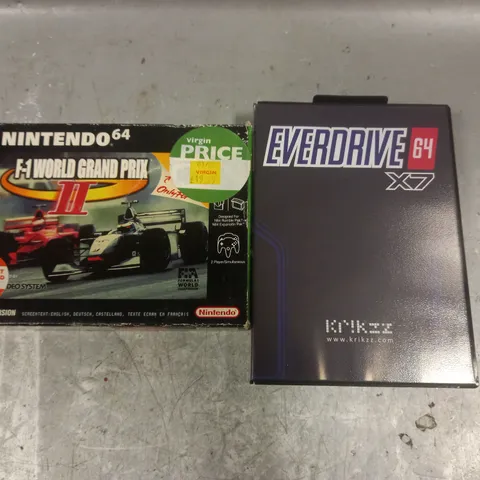 TWO ASSORTED NINTENDO 64 GAMES TO INCLUDE; F-1 WORLD GRAND PRIX II AND EVERDRIVE