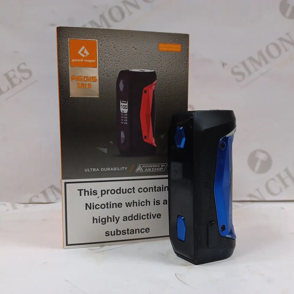 BOXED GEEKVAPE AEGIS SOLO MOD VAPE - BLACK/BLUE 