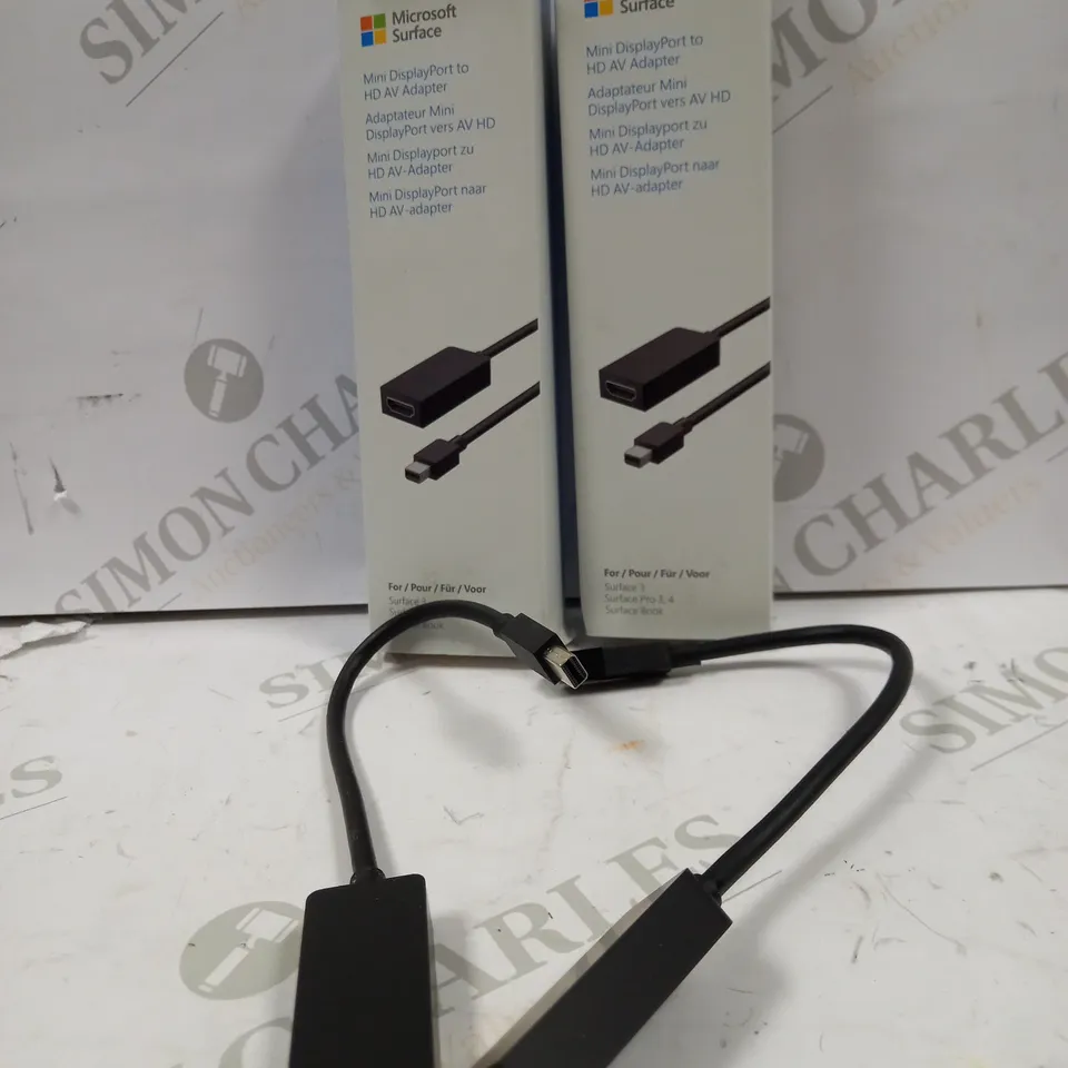 LOT OF 2 MICROSOFT MINI DISPLAYPORT TO HDMI ADAPTERS