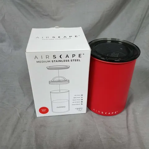 BOXED AIRSCAPE MEDIUM STAINLESS STEEL IN MATTE RED