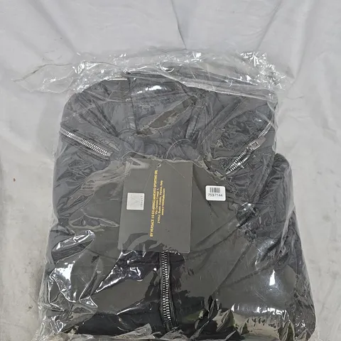 BAGGED 19V69 ITALIA BY ALESSANDRO VERSACE WOMEN'S JACKET - BLACK - XL