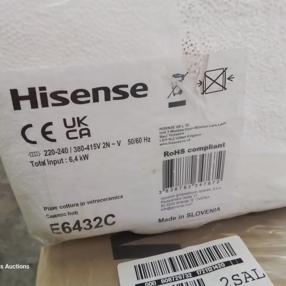 HISENSE E6432C 60CM CERAMIC HOB 