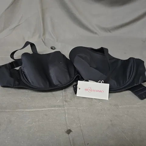 BRAVISSIMO ULTIMATE COMFORT PLUNGE BRA โ BLACK, UK 34J