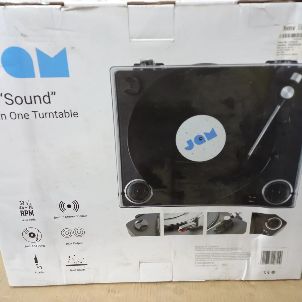 LOT OF 2 BOXED JAM SOUND ALL IN ONE TURNTABLES
