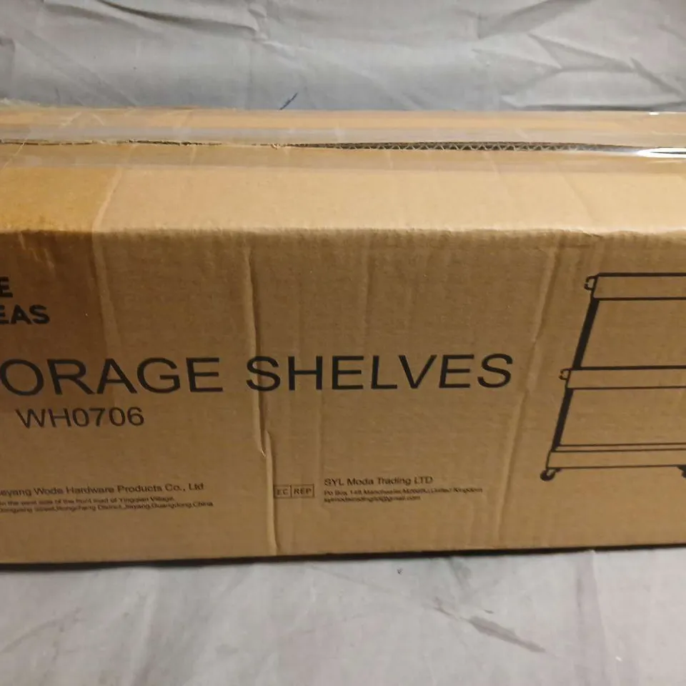 LIFE IDEAS PLASTIC STORAGE SHELVES IN WHITE