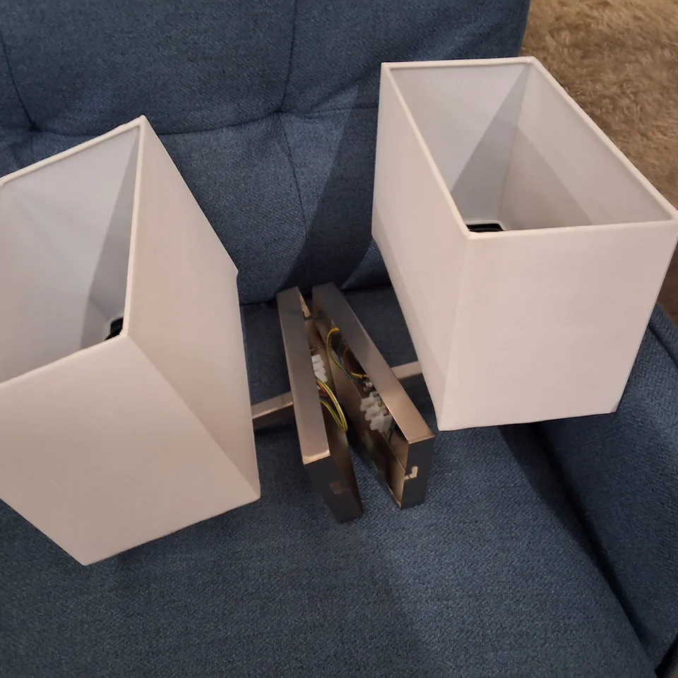 SET OF 2 SEMPRONIUS 1-LIGHT ARMED SCONCE - SATIN NICKEL