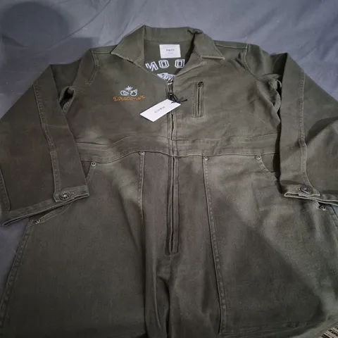 P&CO KHAKI BOILER SUIT - SIZE 14