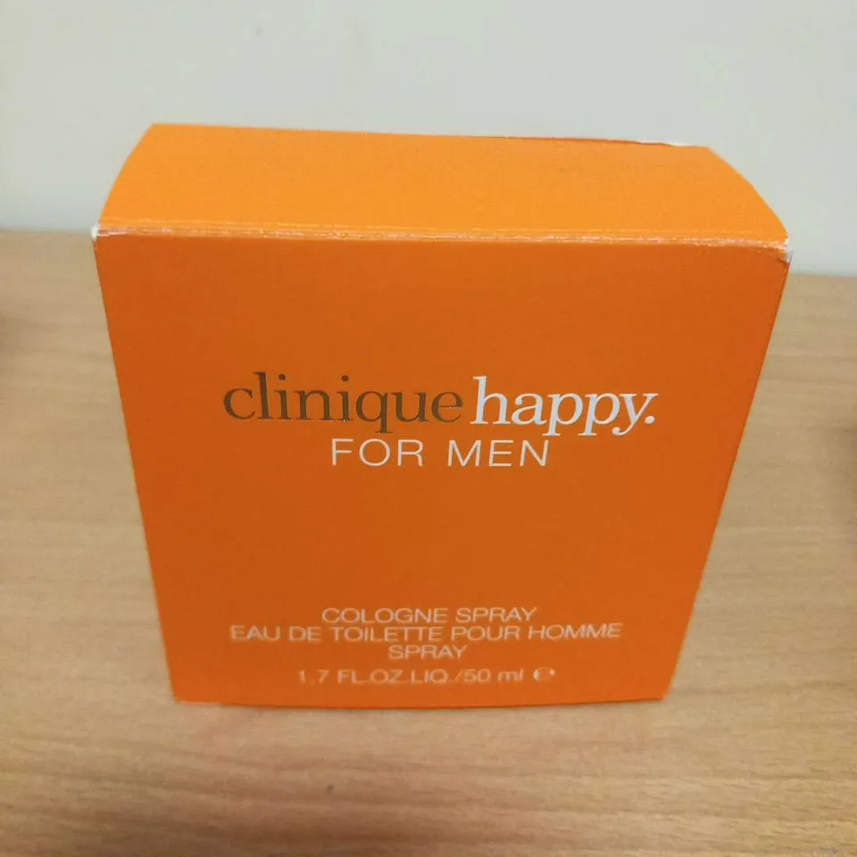 BOXED CLINIQUE HAPPY FOR MEN COLOGNE SPRAY EAU DE TOILETTE 50ML