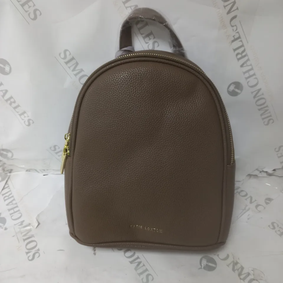 KATIE LOXTON FAUX LEATHER LIGHT BROWN MINATURE RUCK SACK 