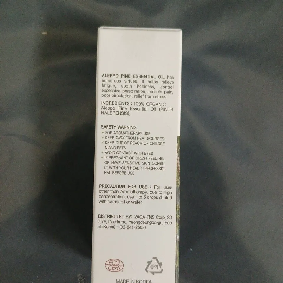 APPROXIMATELY 25 PCS AROMA NAMU ALEPPO PINE ESSENTIAL OIL 10ML – 100% ORGANIC, MADE IN KOREA