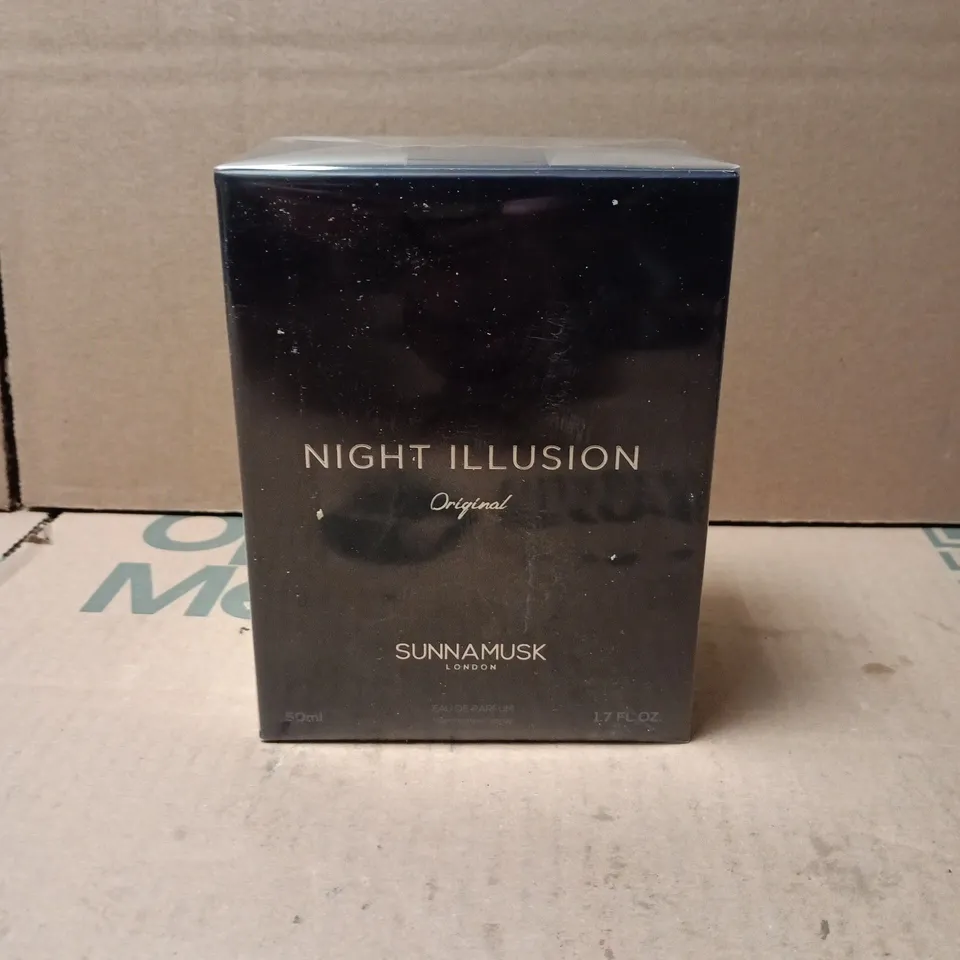 BOXED AND SEALED SUNNAMUSK LONDON NIGHT ILLUSION ORIGINAL EAU DE PARFUM 50ML