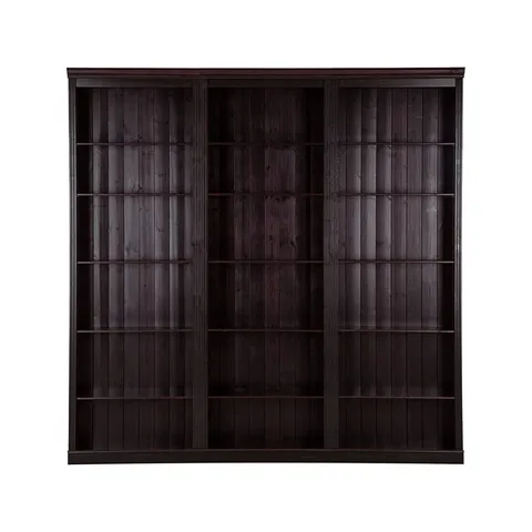 BOXED DEMETRICIA 223cm H x 222cm W LIBRARY BOOKCASE (3 BOXES)