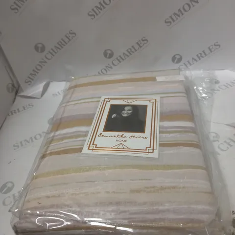 SERENA STRIPE BLUSH EYELET CURTAINS 