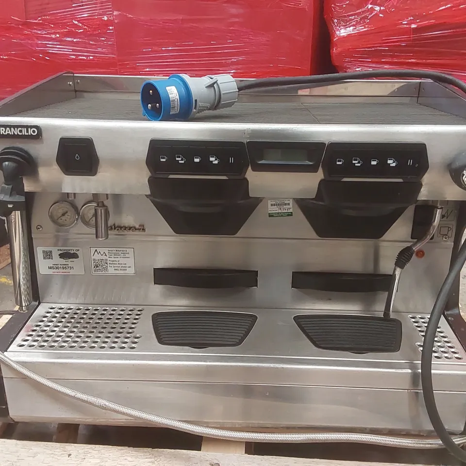 RANCILIO CLASSE 7 2 GROUP COMMERCIAL COFFEE MACHINE WITH ISTEAM