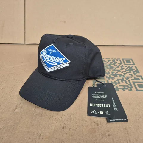 REPRESENT CAP – BLACK BASEBALL HAT WITH PATCH 