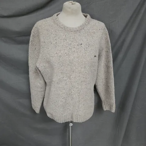 FYNCH-HATTON SUPERSOFT TOUCH SWEATER IN BEIGE MIX SIZE L