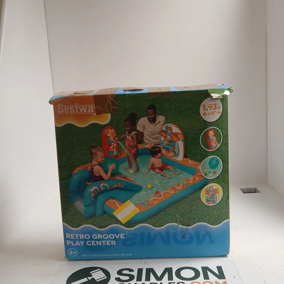 BESTWAY RETRO GROOVE PLAY CENTER – INFLATABLE KIDDIE POOL, 1.93M (BOXED)