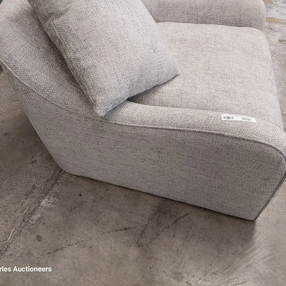BRAND NEW DESIGNER JOPLIN SNUGGLER CHAIR HOPSACK DOVE FABRIC 