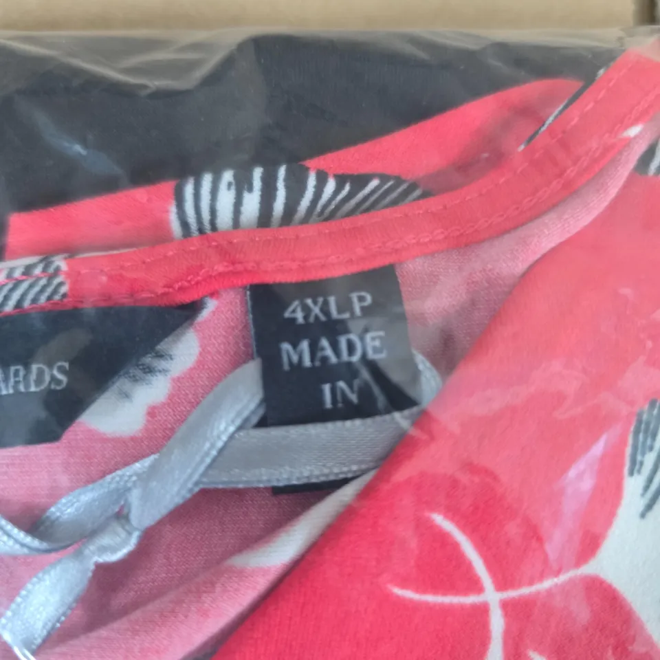 BRENDA EDWARDS  RED AND BLACK FLORAL PRINT JUMPSUIT/BODYSUIT UK SIZE 4XL PETITE