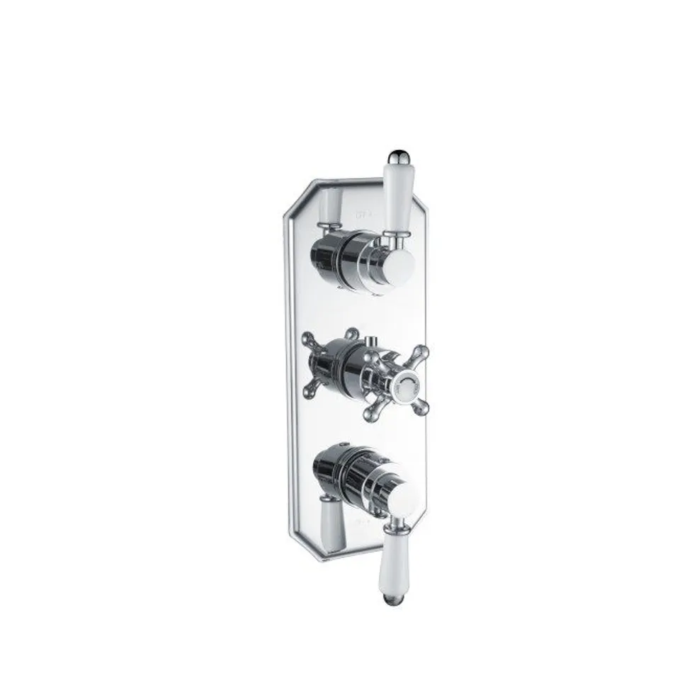 BOXED CAMBRIDGE TRADITIONAL TRIPLE SHOWER VALVE 2 OUTLETS