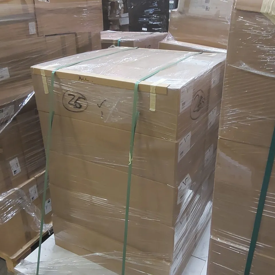 PALLET CONTAINING A LARGE QUANTITY OF ASSORTED BATHROOM FURNITURE PARTS INCLUDING: VELDEAU VANITY CARCASSES ECT