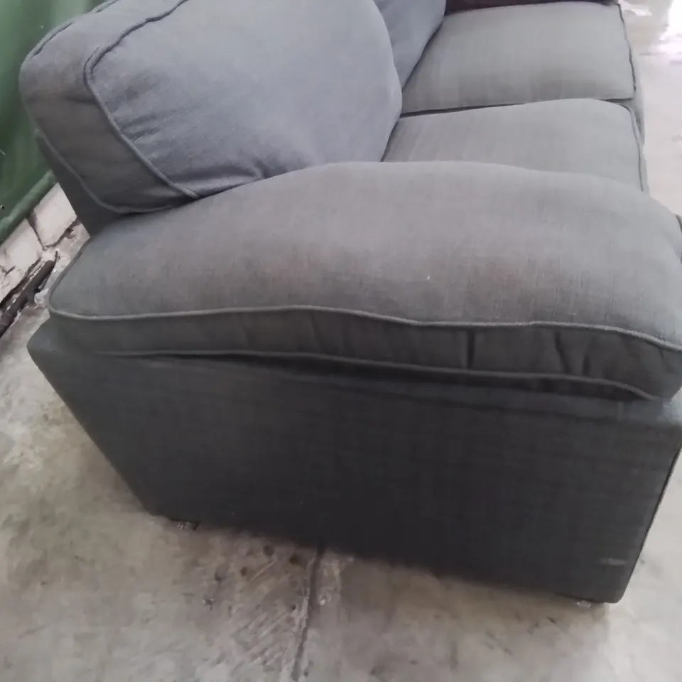 DESIGNER THREE SEATER SOFA CHARCOAL FABRIC 