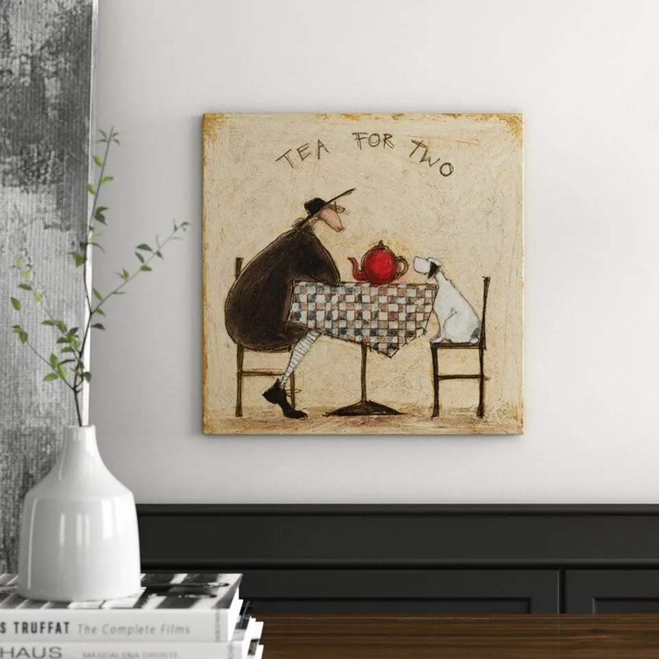 2 × TEA FOR TWO PAINTING PRINTS