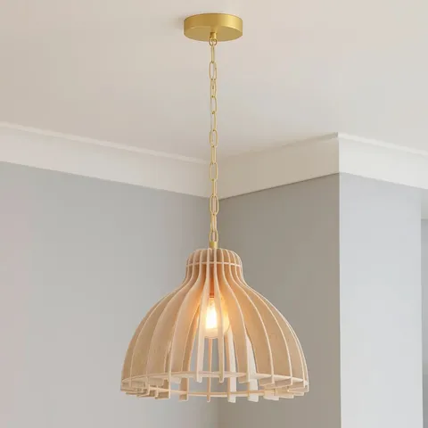 BOXED ANJI 1-LIGHT 40CM FISHERMAN PENDANT CEILING LIGHT