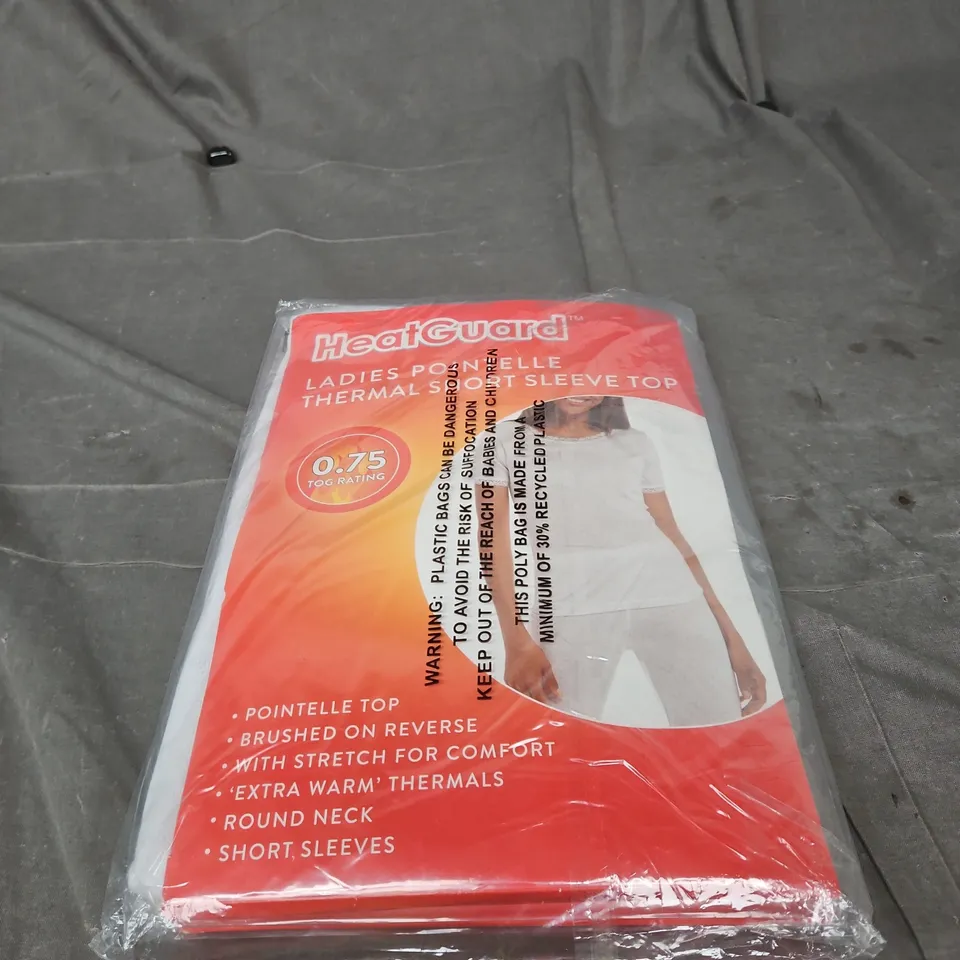 HEATGUARD UK 18/20 WOMEN'S THERMAL SHORT SLEEVE VEST – WHITE (2 PACK)