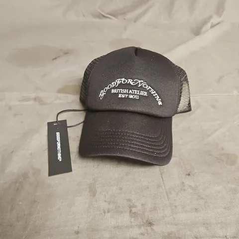 GOOD FOR NOTHING CAP IN BLACK ONE SIZE