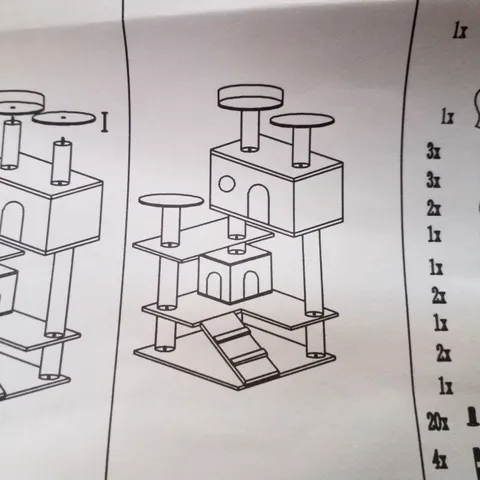 BOXED CA&T ULTIMATE CLIMBER & DOUBLE DEN SCRATCH TREE