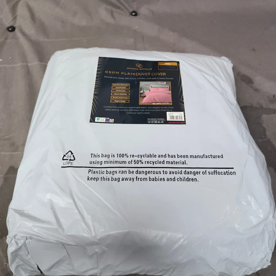 OSUM PLAIN DUVET COVER SET – KING SIZE 