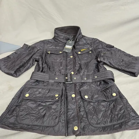 BARBOUR INTERNATIONAL WOMENS BLACK WAIST COAT PQUILT - 16