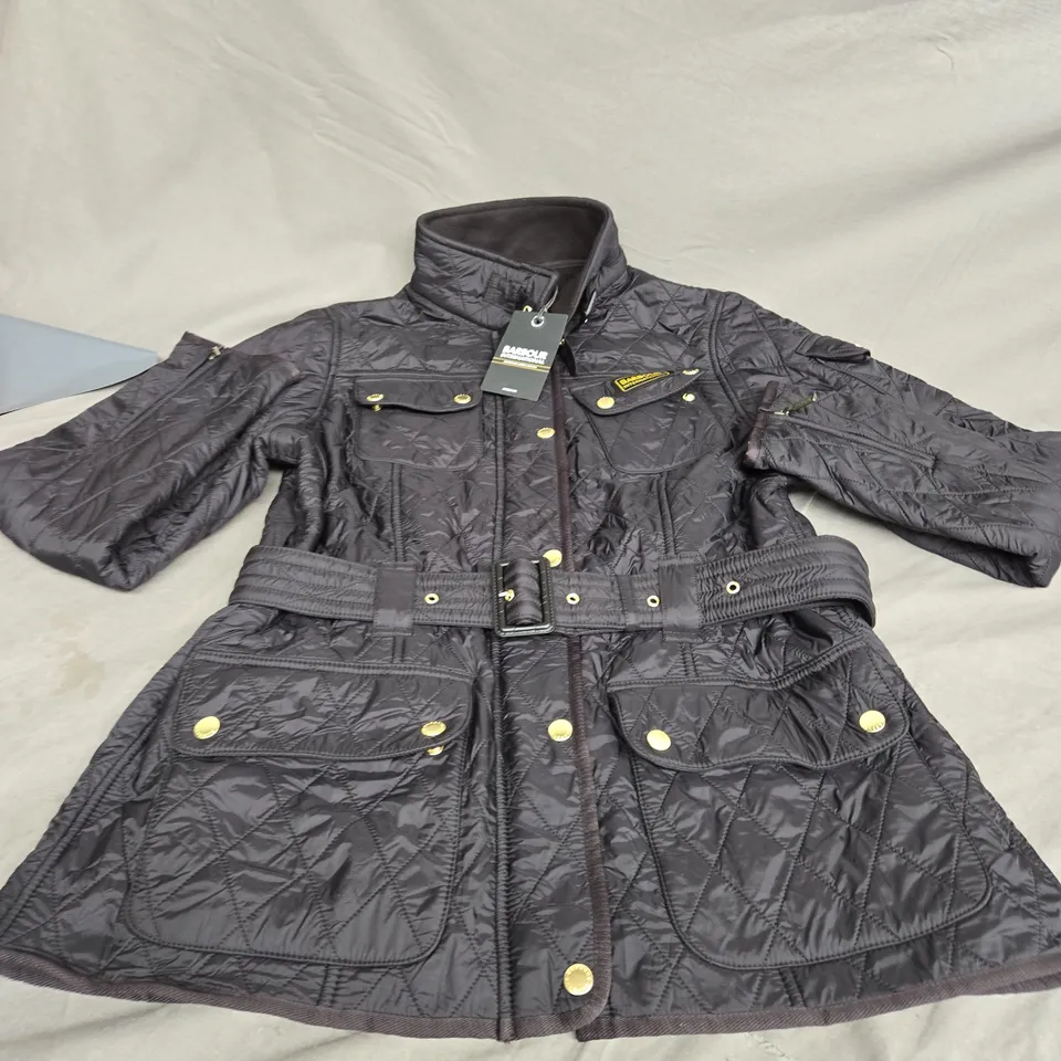 BARBOUR INTERNATIONAL WOMENS BLACK WAIST COAT PQUILT - 16