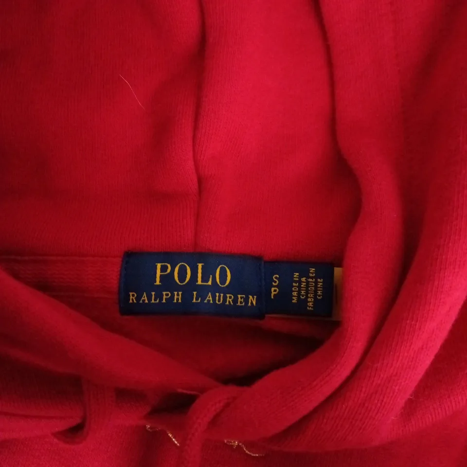 POLO RALPH LAUREN HOODIE IN RED - SMALL