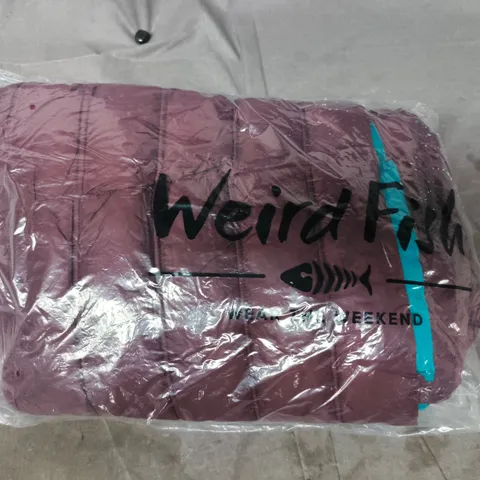 BAGGED WEIRD FISH LIGHTWEIGHT PADDED JACKET IN WINE SIZE 13