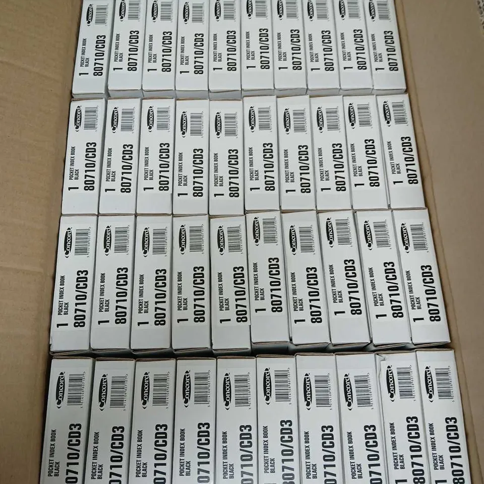 40 X CONCORD POCKET INDEX BOOKS IN BLACK 