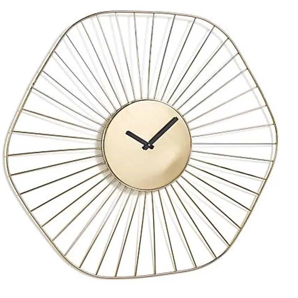 BRAND NEW BOXED MY HOME STORIES LARGE DECORATIVE WIRE WALL CLOCK