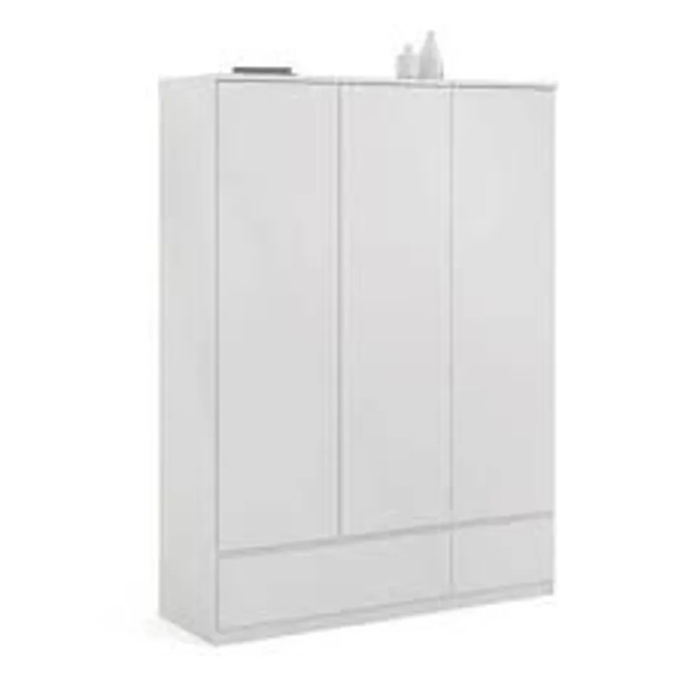 BOXED PARLEY 3 DOOR MANUFACTERED WOOD WARDROBE (4 BOXES)